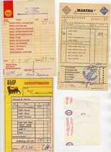 8 Europe Gas Receipts Aral Shell Esso AGIP 1960's-1970's - $23.76