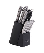 Oster Wellisford 14 Piece Stainless Steel Cutlery Set with Black Rubber ... - £61.45 GBP