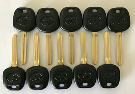 TOY44D Dot Lot Of 10 New Toyota / Scion Transponder Key Blank Logo Usa Seller - £62.88 GBP