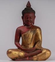 Ancien Style Khmer Bois Assis Statue De Bouddha Dhyana Méditation Mudra ... - £242.54 GBP