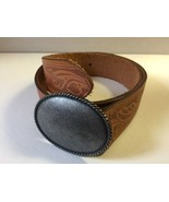 Aeropostale Western Tooled Brown Leather Men&#39;s Belt Size 28&quot; SM w/ Steel... - €12,28 EUR