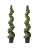 2 Pack 5&#39; Artificial Boxwood Topiary Tree Faux Plant UV Decor In/Outdoor - $245.70 CAD