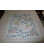 UNUSED Precious Moments CLOUDS Cotton QUILTED Fabric CRIB COVER - 37&quot; x 46&quot; - £19.66 GBP