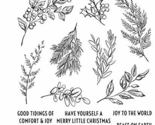 Tim Holtz Stampers Anonymous Holidays 2020 Sketch Greenery Cling Stamp S... - $26.99