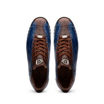Genuine alligator and ostrich quill fashion sneaker Shoes Saulo Blue Jeans image 5