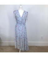 Banana Republic Blue Floral Ruched Maxi Dress sz 10 - $49.99