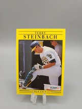 1991 FLEER #24 TERRY STEINBACH Oakland Athletics Baseball Card, Catcher - $0.99