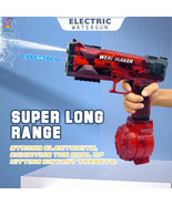 Electric Water Gun Squirt Guns Automatic Blaster Guns Toy Kids Adults - Red - £24.62 GBP