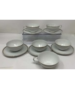 Vintage St Regis Fine China Japan 102 Set of 5 Tea Cups &amp; Saucers w/ Gol... - $554.64 MXN