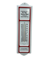 Vintage The First National Bank Henning Minnesota Metal Thermometer  - €68,89 EUR