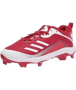 adidas Men&#39;s FV9364 Ironskin Metal Baseball Cleat Red White Size 14 - £71.71 GBP