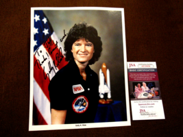 SALLY RIDE STS NASA ASTRONAUT SIGNED AUTO VINTAGE COLOR 8X10 LITHO JSA B... - £157.24 GBP