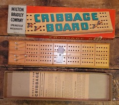 Vintage Milton Bradley 4626-A Wood Cribbage Board Game MB Springfield Mass Old - $8.99