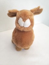 Walmart Bunny Rabbit Plush Stuffed Animal Brown White Sitting Small 7&quot; - £15.55 GBP