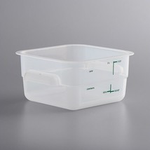 Vigor 2 Qt Translucent Sq Polypropylene Food Storage Container w/ Green ... - £42.71 GBP