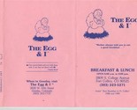 The Egg &amp; I Menu S College Ave Fort Collins Colorado  - $17.82