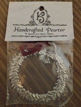 Stuart &amp; Karen Helble Handcrafted Pewter Wreath Ornament - $12.86
