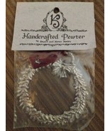 Stuart &amp; Karen Helble Handcrafted Pewter Wreath Ornament - $17.73 CAD