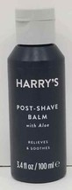 Harrys Post-Shave Balm With Aloe Relieves &amp; Soothes 3.4fl oz  (LOC RM G ... - $12.86