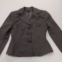 Georgiou Studio Woman’s Gray 3-Button Collar Wool Blend  Blazer Jacket Size 0 image 13