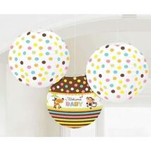 Fisher Price Welcome Baby Safari Hanging Birthday Party Lanterns 3 Pack New - $12.60 CAD