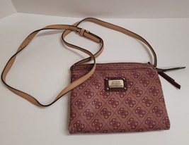 Guess Cheatin&#39; Heart Ladies Medium Brown Leather Wristlet Purse Bag SC48... - $44.54