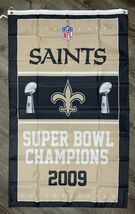 New Orleans Saints Vertical Super Bowl Championship Flag 3x5 ft Sport Ba... - $18.99