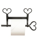 COUNTRY HEARTS WROUGHT IRON WALL TOILET PAPER HOLDER Primitive Amish Bla... - €29,85 EUR