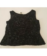 NWT ANN TAYLOR Black Rayon Silk Blend Button Back Sleeveless Dressy Shir... - £21.23 GBP
