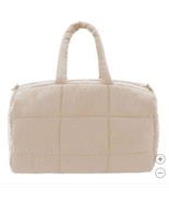 Mytagalongs Duffle Bag Cream Cloud Detachable Adjustable Strap Handles P... - $56.99