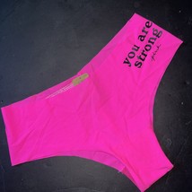 Victoria&#39;s Secret PINK S PANTY cheekster Neon Black You Are Strong - $19.79