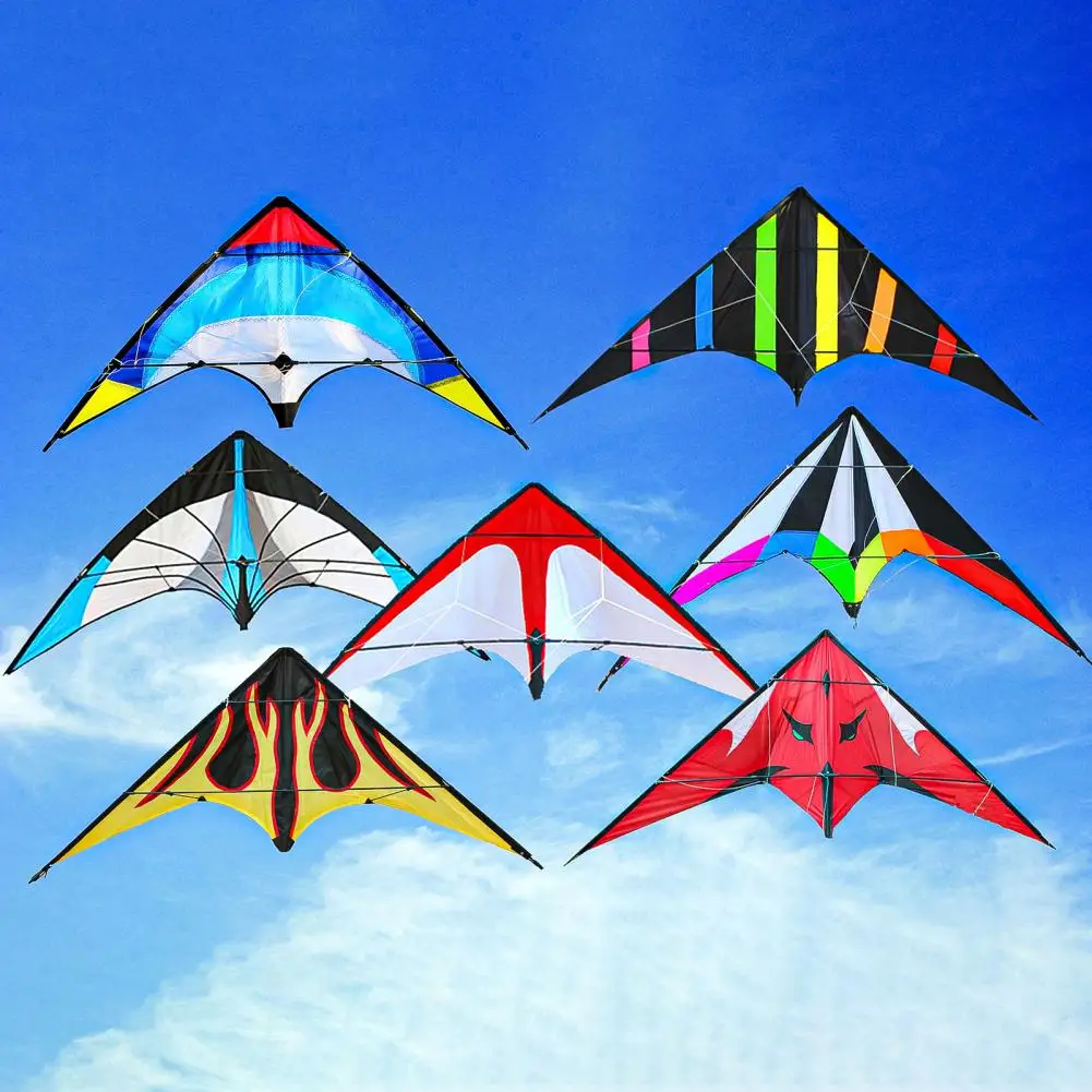 Kite Colorful Large Sound 1.2M Triangle Stunt Kite for Children Triangle Dual - £15.50 GBP+