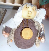 Vintage Doll Figure Folk Art Plush Hand Crafted DRUMMER BOY Folk ArHome Decor - £22.48 GBP