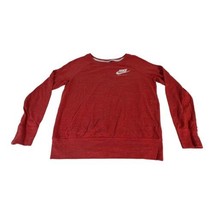 Vintage Nike pullover sweatshirt Sz M Red Wide Waist Band Just Do It Check Logo - £21.34 GBP