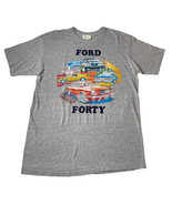 Vintage Mens Ford Forty Mustang Shelby GT Gray Short Sleeve Champion T-S... - $28.70