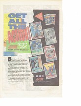 1992 Score Baseball Cards Print Ad 6.5&quot; x 10&quot; - £15.08 GBP