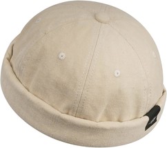 Clape Cotton Docker Cap Roll Cuff No Brim Hat Sailor Fisherman Leon Hats - $31.92