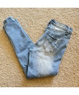 I&amp;M Premium Womens Jeans Skinny Sz 3 Distressed faded Blue - £11.75 GBP