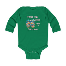 Two Blessings Infant Long Sleeve Twin Bodysuit | Gift For Mom | Baby Shower Gift - £40.67 GBP+