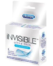 &#39;durex Invisible Ulta Thin Condom - Box Of 3 - £11.79 GBP