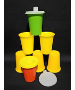 Tupperware SIPPY CUPS Classic Bell Tumblers Red Green Yellow 109 w/lids ... - $48.90 CAD