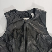 Valerie Stevens New Zealand Lambskin RN#13711 Women’s Black Leather Vest Size M image 9
