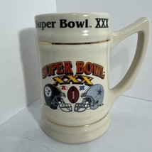  SUPER BOWL XXX CERAMIC MUG STEIN STEELERS/COWBOYS - £16.58 GBP