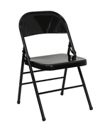 HERCULES Series Heavy-Duty Black Metal Folding Chair with Triple Braced ... - $108.35 CAD