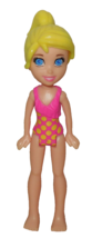 Polly Pocket Poseable Figure Toy Blonde Pink Yellow - £7.45 GBP