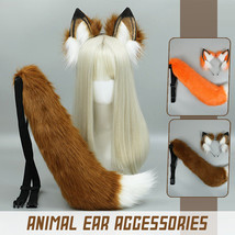 Women Sexy Cosplay Fur Fox Wolf Ears Headband Tail Anime Cosplay Props Costume - £10.36 GBP+