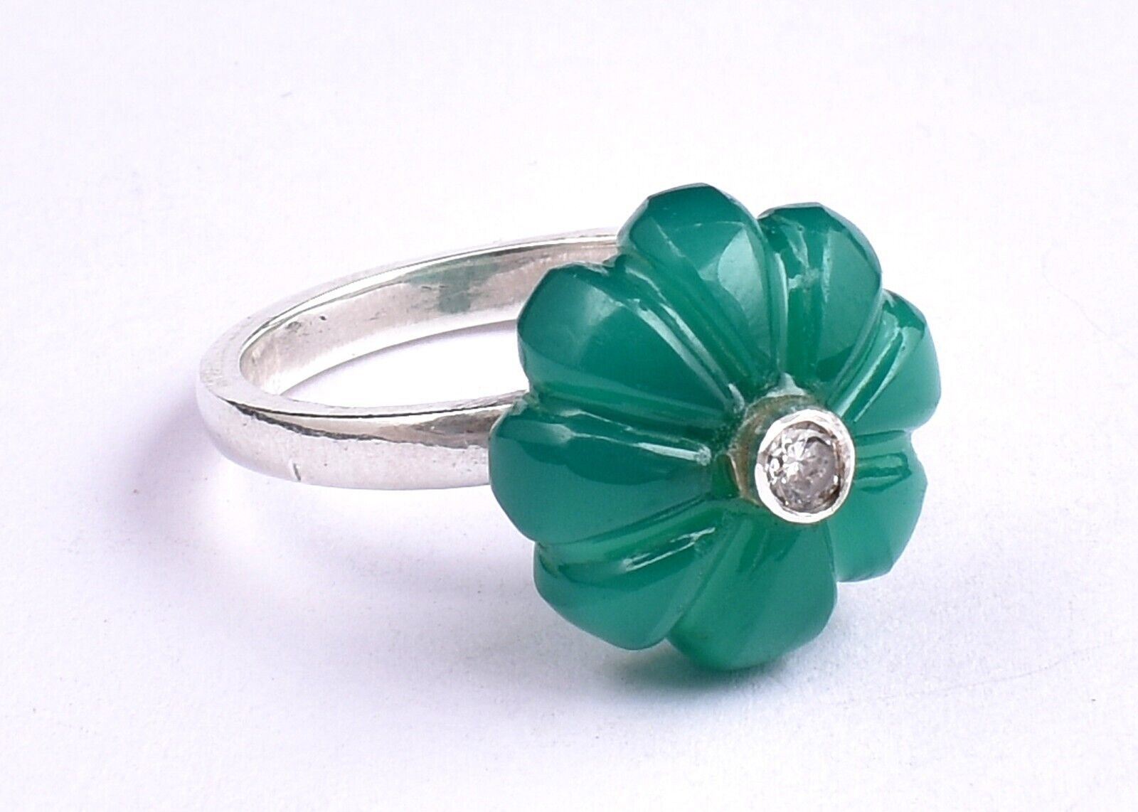 Primary image for Natural Green Onyx 925 Sterling Silver Handmade Pumpkin Ring For Women Gift