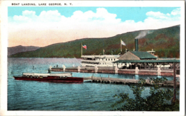 Boat Landing, Lake George New York  Vintage Postcard (C11) - £4.59 GBP