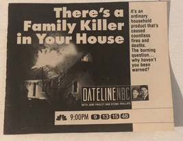 Dateline NBC Print Ad Jane Pauley Stone Phillips Family Killer In House TPA19 - £4.66 GBP