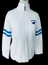 Nfl Team Apparel Ladies Carolina Panthers Zip Up Sweater Sweatshirt Jacket Euc M - £25.31 GBP